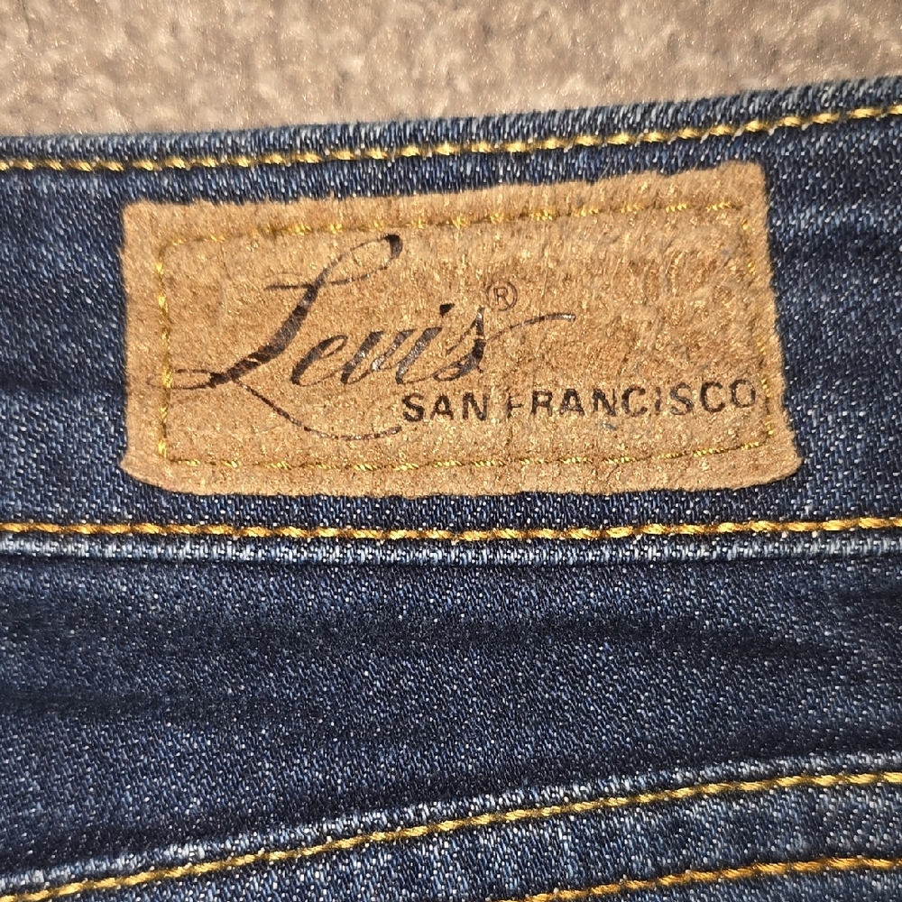 Dark Blue Flare Jeans with LV iconic Pattern - Picture 5 of 8